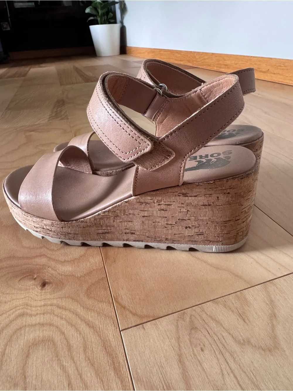 Sorel Women's Nude/Tan Cork Wedge Sandals